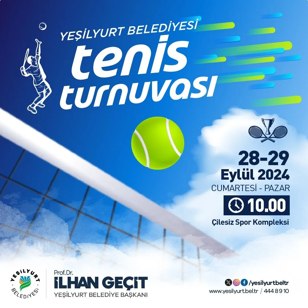 YEŞİLYURT BELEDİYESİ’NDEN TENİS TURNUVASI!