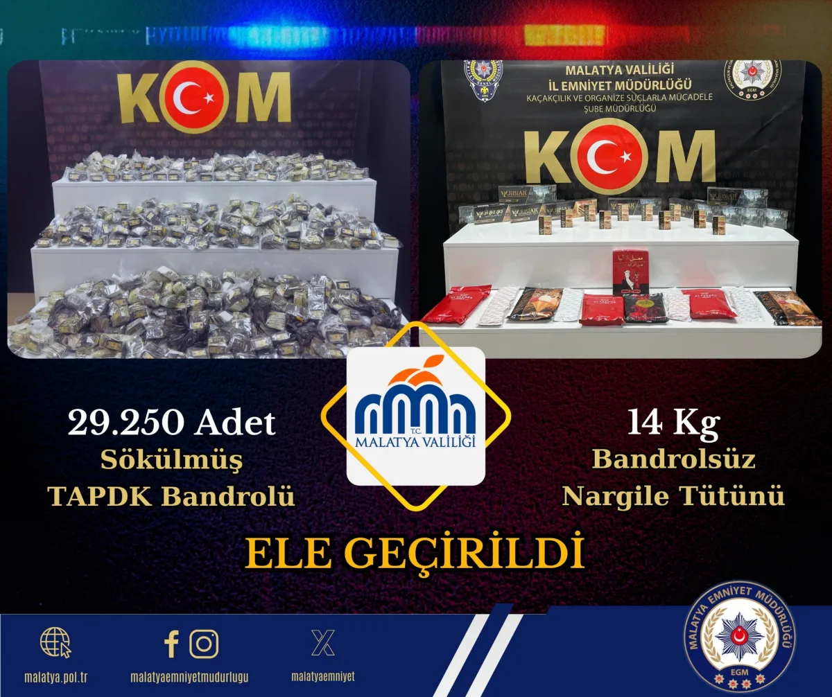 Malatya İl Emniyet Müdürlüğü'nden Alınan Bilgiye Göre!