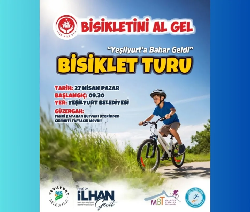 “Yeşilyurt’a Bahar Geldi” Bisiklet Turu 27 Nisan Pazar Günü!