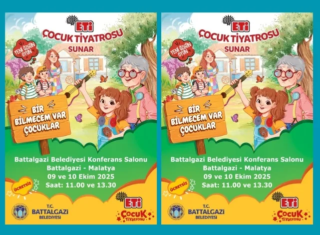 Eti Çocuk Tiyatrosu Battalgazi’de Çocuklarla Buluşacak