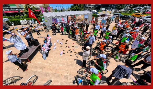 Malatya’da Gazze İçin Pedal Çevirdiler