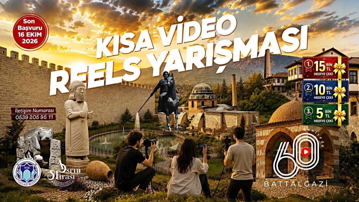 BATTALGAZİ BELEDİYESİNDEN "60 SANİYEDE BATTALGAZİ" KISA VİDEO YARIŞMASI