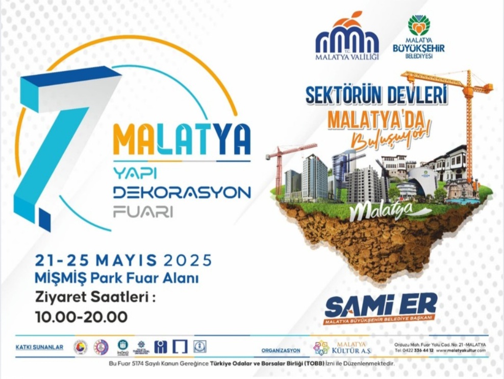 7. Malatya Yapı Dekorasyon Fuarı Kapılarını Açıyor