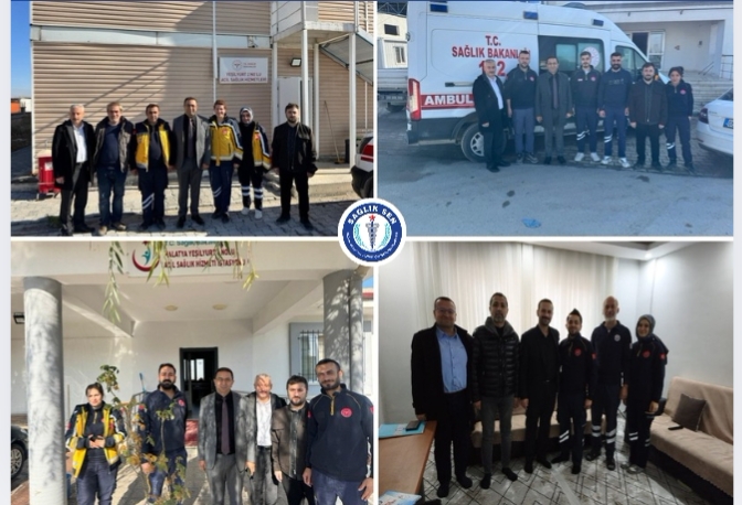Acil Sağlık Hizmetleri Haftasında Sağlık-Sen Malatya Şubesinden Anlamlı Ziyaret