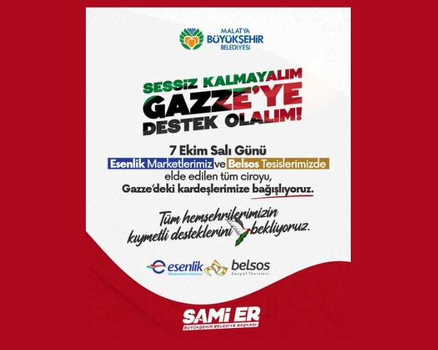Başkan Sami Er:“SESSİZ KALMAYALIM, GAZZE’YE UMUT OLALIM”