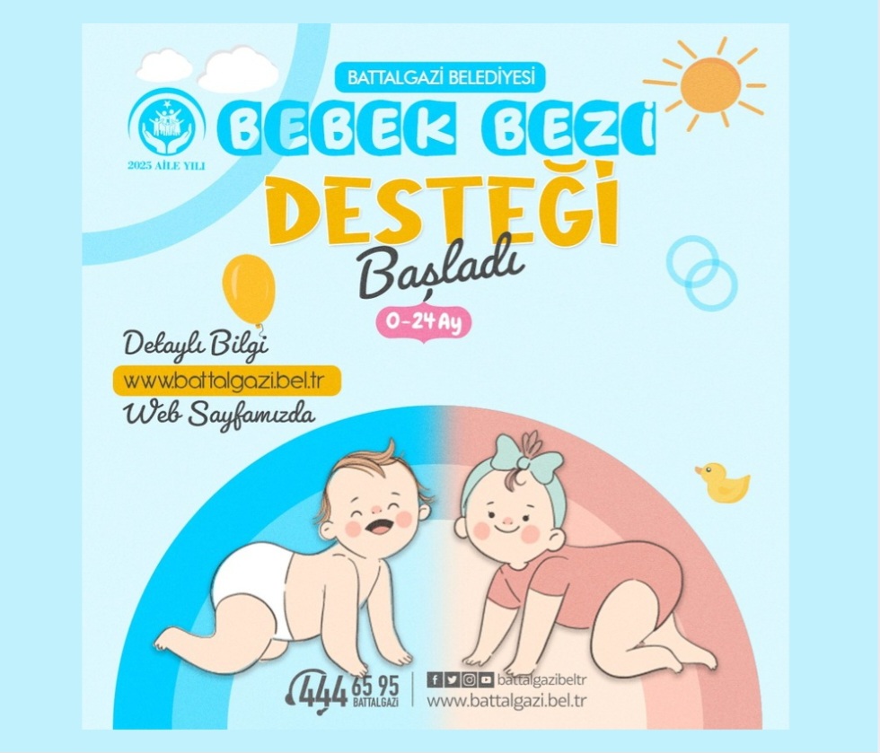 BATTALGAZİ BELEDİYESİ'NDEN AİLELERE DESTEK: BEBEK BEZİ YARDIMI BAŞLADI