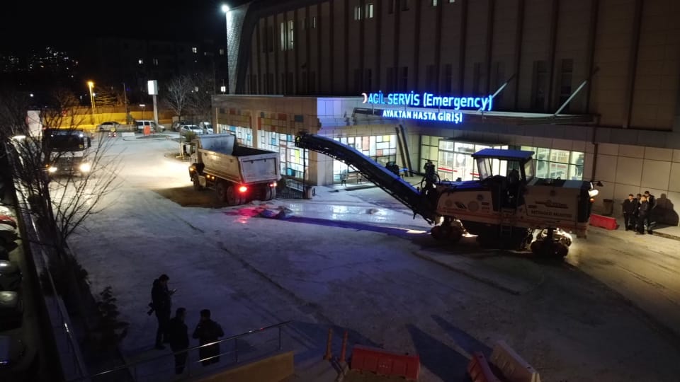 BATTALGAZİ DEVLET HASTANESİ OTOPARKI YENİLENDİ