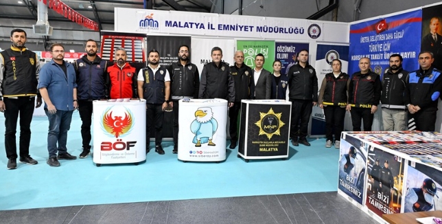 Malatya Anadolu Kitap Fuarı’nda Emniyet Müdürlüğü’nden “Korsanla Mücadele” Standı