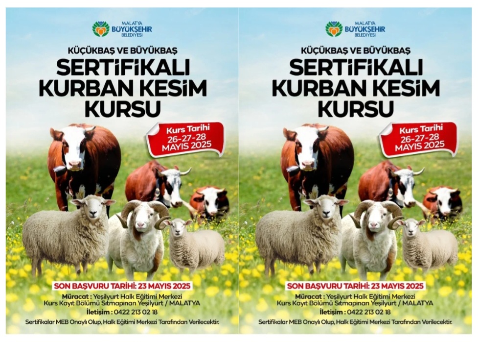 Malatya Büyükşehir Belediyesi Kurban Kesim Kursu Açıyor