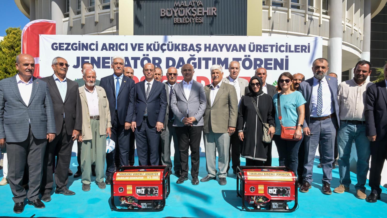 MALATYA BÜYÜKŞEHİR BELEDİYESİNDEN ÜRETİCİLERE JENERATÖR VE SIVAT DESTEĞİ