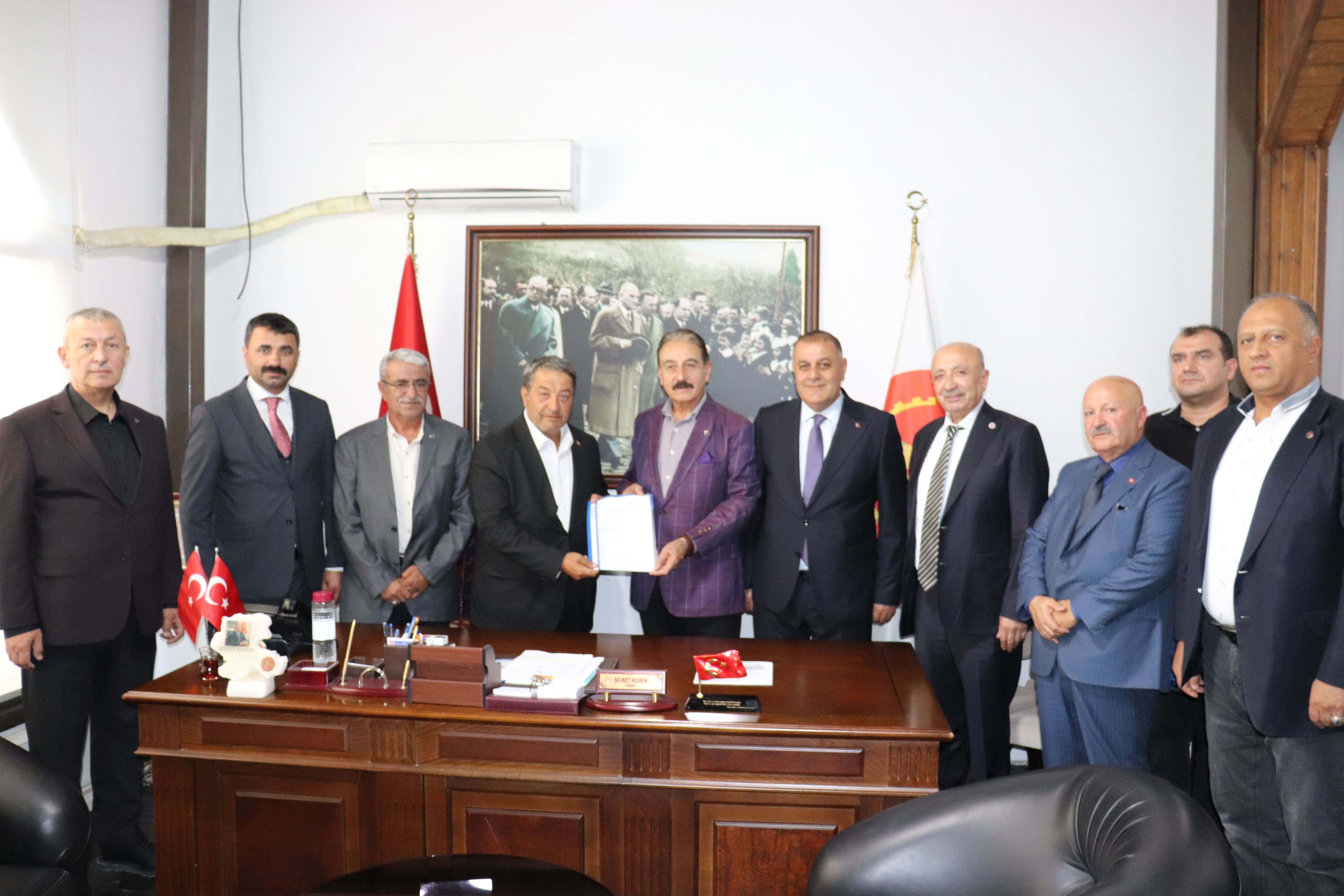MHP Heyetinden MESOB Başkanı Keskin’e ziyaret