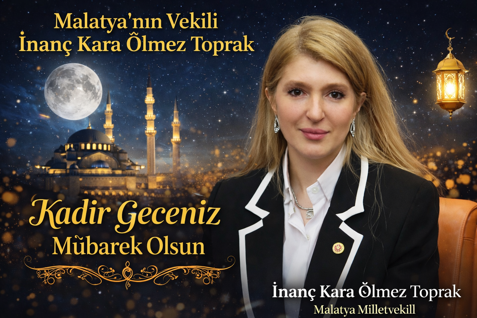 MİLLETVEKİLİ ÖLMEZTOPRAK’TAN KADİR GECESİ MESAJI