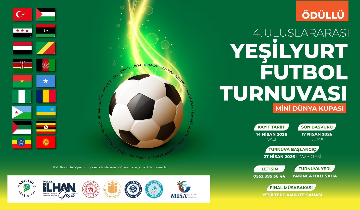 MİNİ DÜNYA KUPASI HEYECANI YEŞİLYURT’TA BAŞLIYOR!