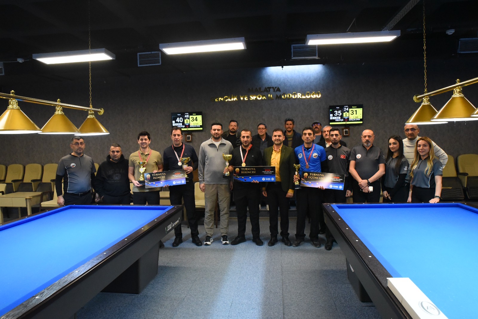 Yeşilyurt Belediyesi 3 Bant Turnuvası tamamlandı