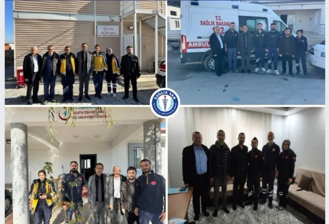 Acil Sağlık Hizmetleri Haftasında Sağlık-Sen Malatya Şubesinden Anlamlı Ziyaret
