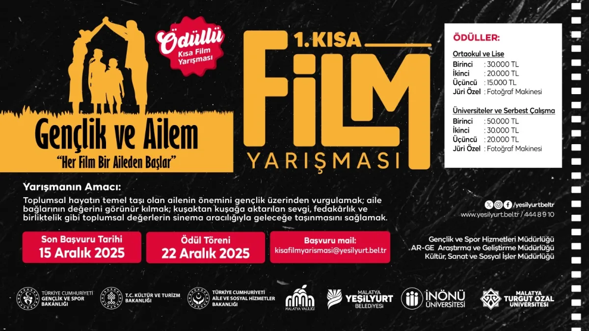 1. KISA FİLM FESTİVALİ’NDE SON BAŞVURU 15 ARALIK!
